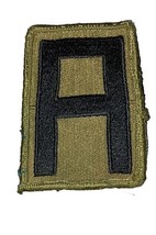 WWII US 1st ARMY Command 3&quot; Greenbacked Subdued type 1 cotton patch - $112.32 MXN