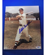 EDDIE MATHEWS HOF 1978 &amp; 500 HOME RUN CLUB SIGNED AUTO 8X10 PHOTO PSA/DNA - £55.77 GBP