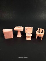 Vintage Renewal Doll House Bathroom Lot Sink Toilet Potty Chair - $19.79