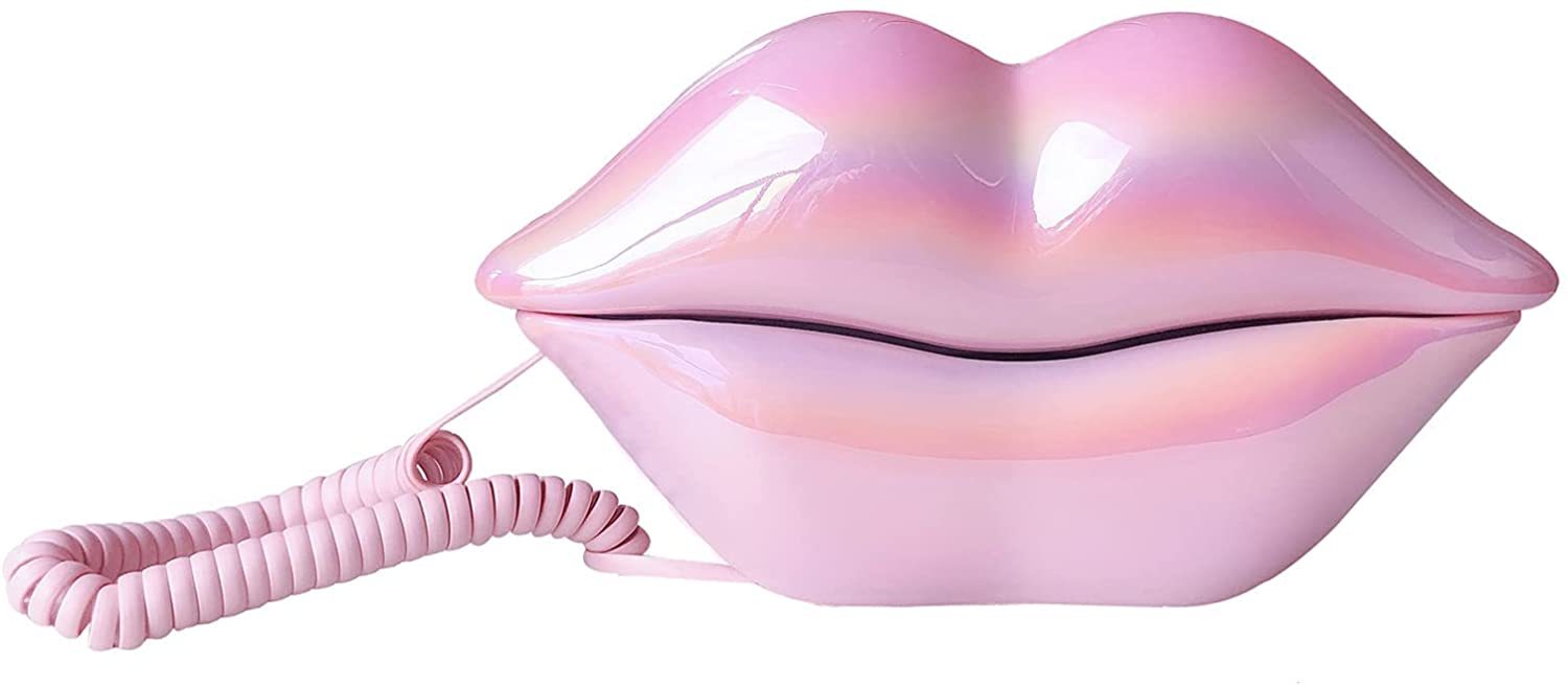 Telpal Corded Landline Phones For Home, Cute Novelty Lip Phone Gift, Wir... - $39.98