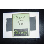 Thank you for giving Card , Handcrafted scrap happy card - £3.89 GBP