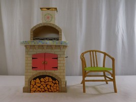 American Girl Lea Clark Rainforest Hut Camp Stove Fire Place Works + Chair - $74.27