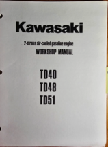 Kawasaki TD40 TD48 TD51 2 Stroke Air Cooled Gasoline Engine Workshop Man... - $7.44