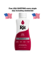 New Rit All Purpose Liquid Dye Wine 8 oz Bottle Cotton Wool Nylon USA Shipping - £11.59 GBP