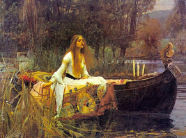 Lady of Shalott Poster Print 24x32 inches John Waterhouse Alfred Lord Tenneyson  - £24.17 GBP