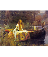 Lady of Shalott Poster Print 24x32 inches John Waterhouse Alfred Lord Te... - £23.97 GBP