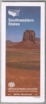 AAA Map Southwestern States 1991 Monument Valley Arizona - £6.30 GBP