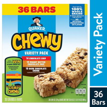 Chewy Granola Bars, 3 Flavor Variety Pack, 30.4 Oz, 36 Count - £16.50 GBP