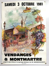 Grape harvest - Montmartre - Original Poster - Very Rare - 1981 - £136.75 GBP