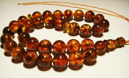 Islamic 33 Prayer beads Natural Baltic Amber rosary pressed Tasbih  Tasbeeh - £94.98 GBP