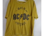 AC DC High Voltage Men&#39;s Metallic Mustard Yellow Graphic Tee Size XL 100... - £11.40 GBP