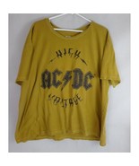 AC DC High Voltage Men&#39;s Metallic Mustard Yellow Graphic Tee Size XL 100... - £11.48 GBP