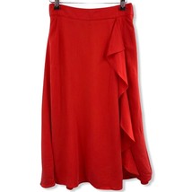 J Crew 365 Red Cascade Ruffle Skirt Size 0 - £34.44 GBP