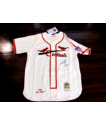 STAN MUSIAL HOF 69 3630 HITS CARDINALS SIGNED AUTO MITCHELL &amp; NESS JERSE... - £701.13 GBP