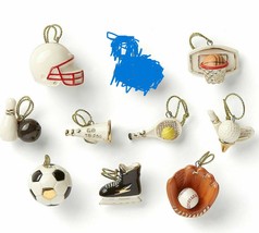 Lenox Dreaming of Sports Miniature Tree Ornaments Set 9 PC Missing Football NEW - £55.75 GBP