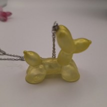 New resin balloon dog 24&quot;necklace - Yellow - mbarnes productions 1.5&quot; - $10.80