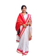 Sambalpuri handloom papa silk pata saree silk saree for women&#39;s white saree - $98.01