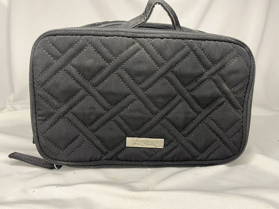 Vera Bradley Cosmetic Performance Twill Black Make Up Bag Case - $12.00