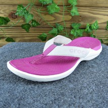 Crocs  Women Flip Flop Sandal Shoes White Synthetic Size 9 Medium - £21.36 GBP