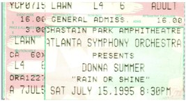 Vintage Donna Summer Ticket Stub July 15 1995 Atlanta Georgia - £20.23 GBP