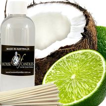Coconut &amp; Lime Scented Diffuser Fragrance Oil Refill FREE Reeds - £10.48 GBP+