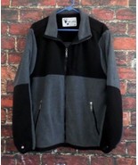 US Life Men&#39;s Lightweight Fleece Jacket M Full-Zip Colorblock Gray and B... - $28.43 CAD