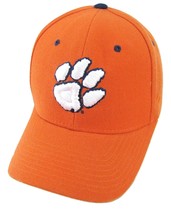 NWT Zephyr Clemson University Tiger Paw Hat Orange 7 1/8 Fitted Baseball Cap - £11.87 GBP