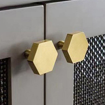 Gold Brass Cabinet Drawer Knobs Cabinet Hardware Drawer Pulls Wardrobe Knobs - £6.20 GBP+