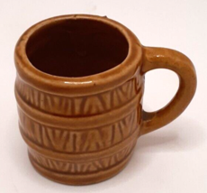 Brown Barrell with Handle Ceramic Toothpick Holder Made in Japan Vintage - $6.69