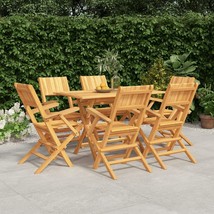  Garden Dining Set Teak Solid teak wood Standard Foldable - $16,568.38 MXN