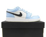 Jordan 1 Low Ice Blue GS Size 6.5Y / Womens Size 8 Sneakers NEW 554723-401 - $139.99