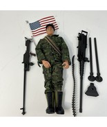GI JOE 11” Marine Action Figure 1996 Accessories Flag Uniform Hat Gun Belt - £12.44 GBP