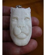 j-panther-7) white Panther wild Cat aceh bovine bone carving PENDANT fac... - $573.05 MXN