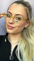 New UNITED COLORS OF BENETTON BE 124-02 Y06 Yellow Clear 49mm Eyeglasses... - $69.99