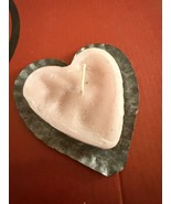 Tin Heart Shaped Container With Heart Shaped Candle - $463.13 MXN