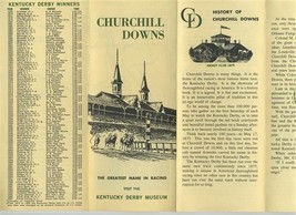 Churchill Downs Brochure with History Museum &amp; Kentucky Derby Winners List 1968  - $19.85