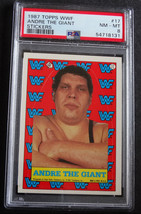 1987 Topps WWF #17 Andre The Giant Sticker Wrestling Card PSA 8 NM-MT - £27.53 GBP