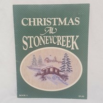 Christmas at Stoney Creek Cross Stitch Pattern Leaflet Book 5  1984 Sleigh Churc - £11.84 GBP