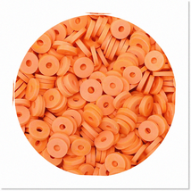 Vibrant Orange Clay Beads (6mm) - 2000pcs for Jewelry Making - Heishi Be... - $16.82