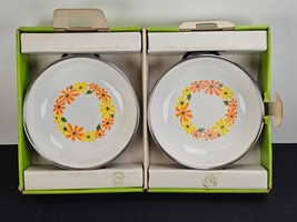 2 Vintage Ekco Country Garden Porcelain Clad Pan Cookware Bowls Enamel I... - £19.74 GBP
