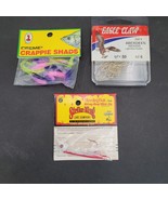 Lot of 3 New Fishing Crappy Shad Lures Bug Mini Jig &amp; Eagle Claw Hooks - $188.30 MXN