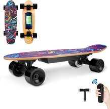 Electric Skateboard w/Remote 12.4 mph 7 Layer Maple Deck 176 lbs max weight - £196.08 GBP