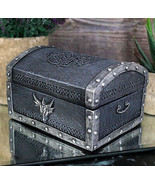Medieval Fantasy Celtic Crucible Crest Dragon Decorative Box Figurine 4.... - $31.22 CAD