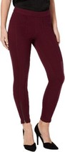 HUE Womens Seamed Zip Skimmer Leggings size Small Color Currant - $40.00