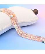 Natural Sakura Flower Agate Round Gemstone Beads, 6mm, 8mm, 10mm Gemston... - $14.99+