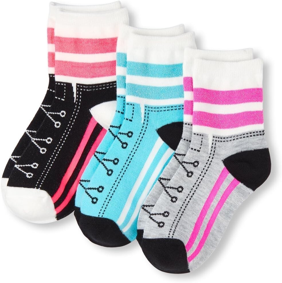 The Children&#39;s Place Big Girls&#39; Calf Socks, Multi CLR 01410, L 3-6 - $11.99
