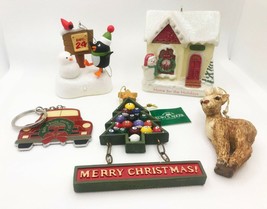 Mixed Lot Of 5 Christmas Ornaments, Hallmark, Bat &amp; Body, Kurt S. Adler, &amp; More! - £12.36 GBP