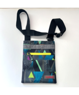Dakine Jive Womens Shoulder Bag Blue Yellow Purple Geometric Triangles Adj Strap - $19.79