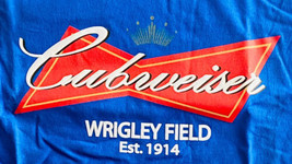 Chicago Cubs Budweiser T Shirt Mens S CUBweiser Wrigley Field Beer MLB Baseball - £12.37 GBP