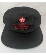 Vintage TEXACO J.C. BROWN OIL CO. INC Gas Oil Trucker Hat Cap Snapback - £26.05 GBP